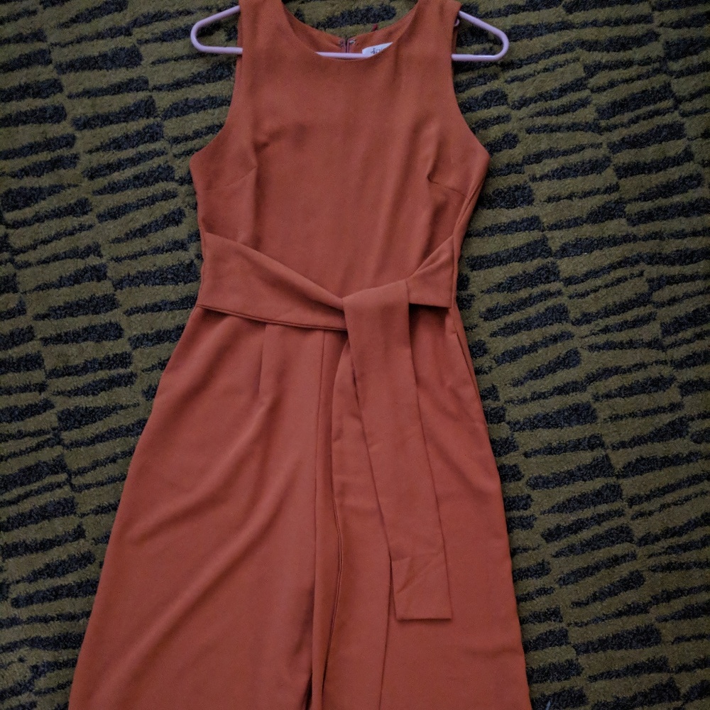 Pumpkin Orange Palazzo Jumpsuit w